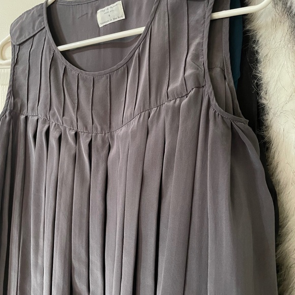 Rag and Bone super HIGH quality silk tank top-blouse pleated size 6 - Picture 1 of 8